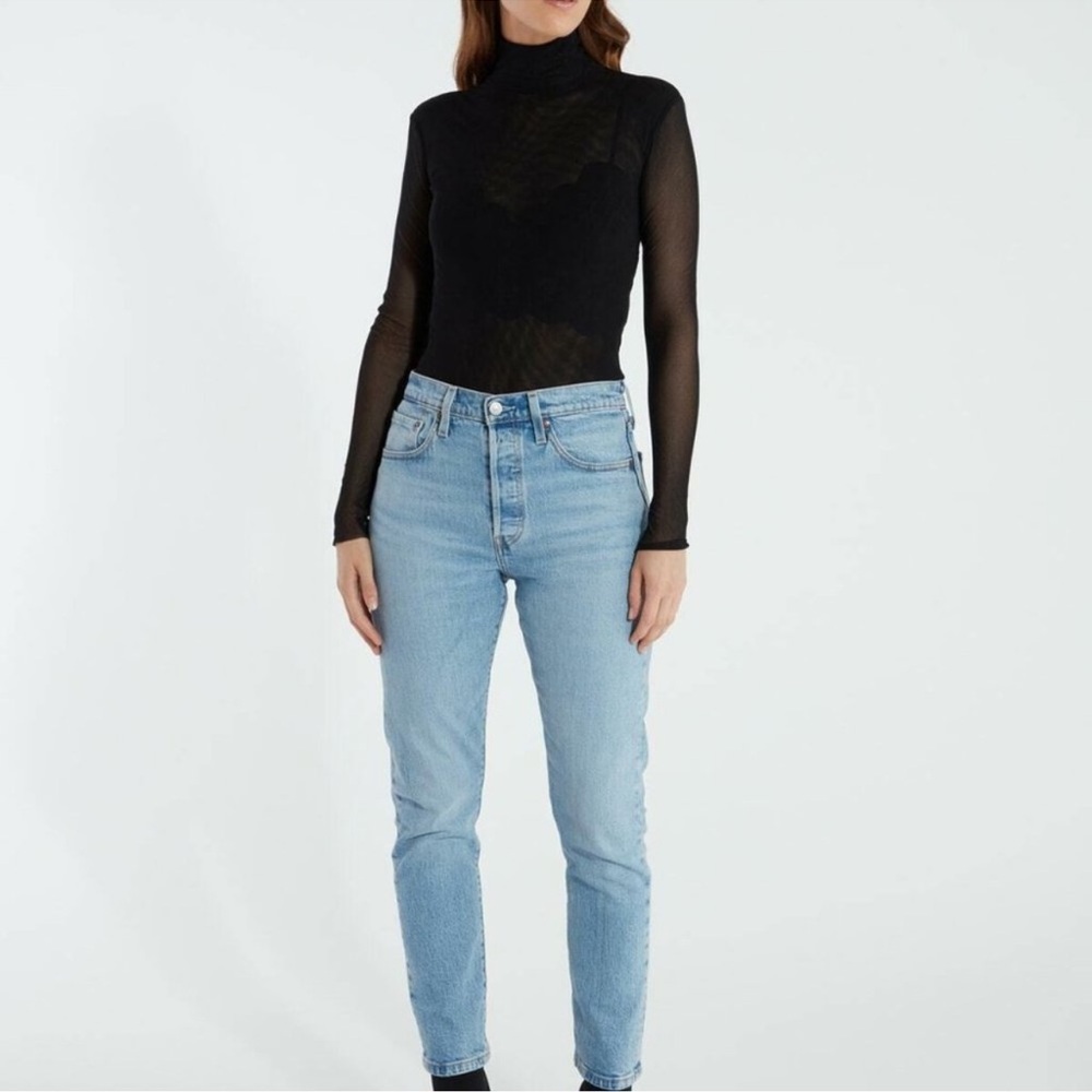 Intimately Free People Mesh Black Double Layered Shirt LIKE NEW
